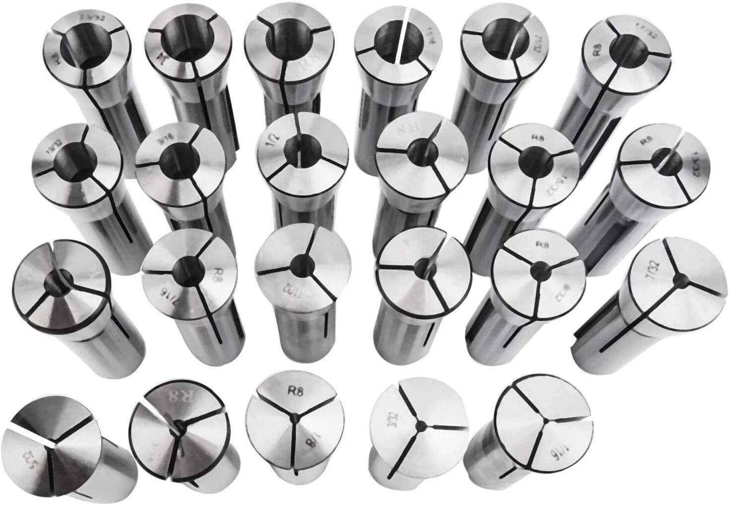 23 Piece Collet Set for Bridgeport (Fractional 1/16" to 3/4")