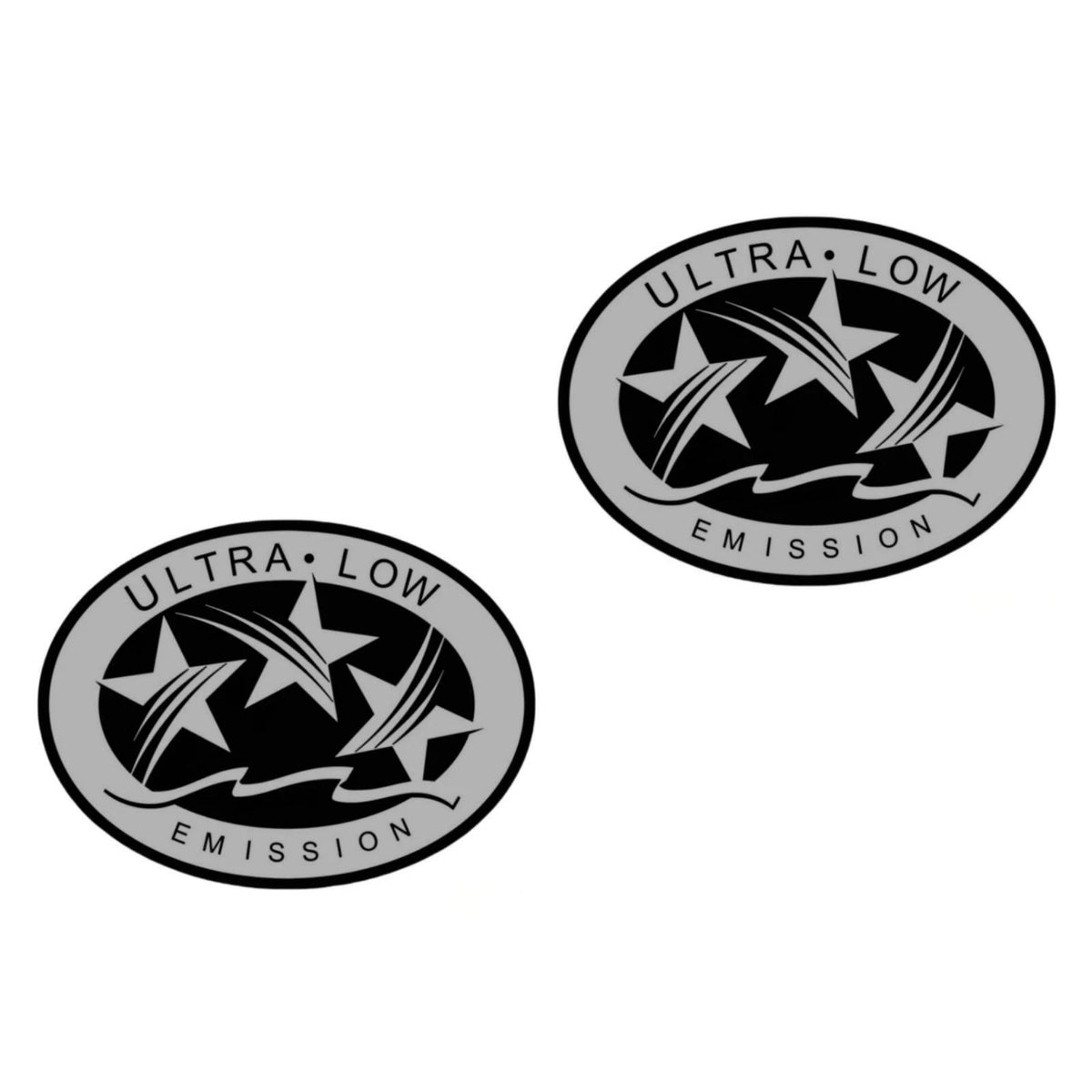 2X Outboard Graphic Sticker Silver for Honda (CA DOT)
