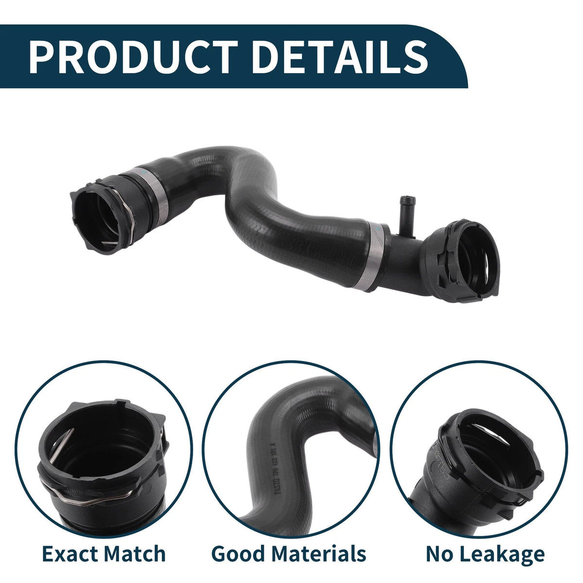 Radiator Hose for Porsche Cayenne 3.0L (2011–2014) No. 95810640120 Rubber