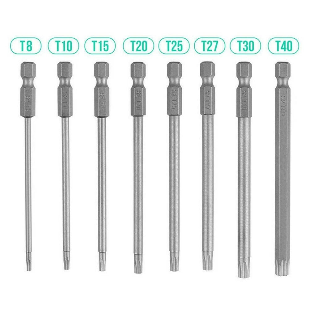 Torx Screwdriver Bit Set for AU Models (Extra Long, Magnetic Head)