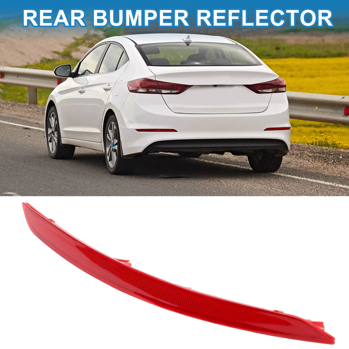 Rear Left Bumper Reflector Replacement for Hyundai Elantra 2017-2018