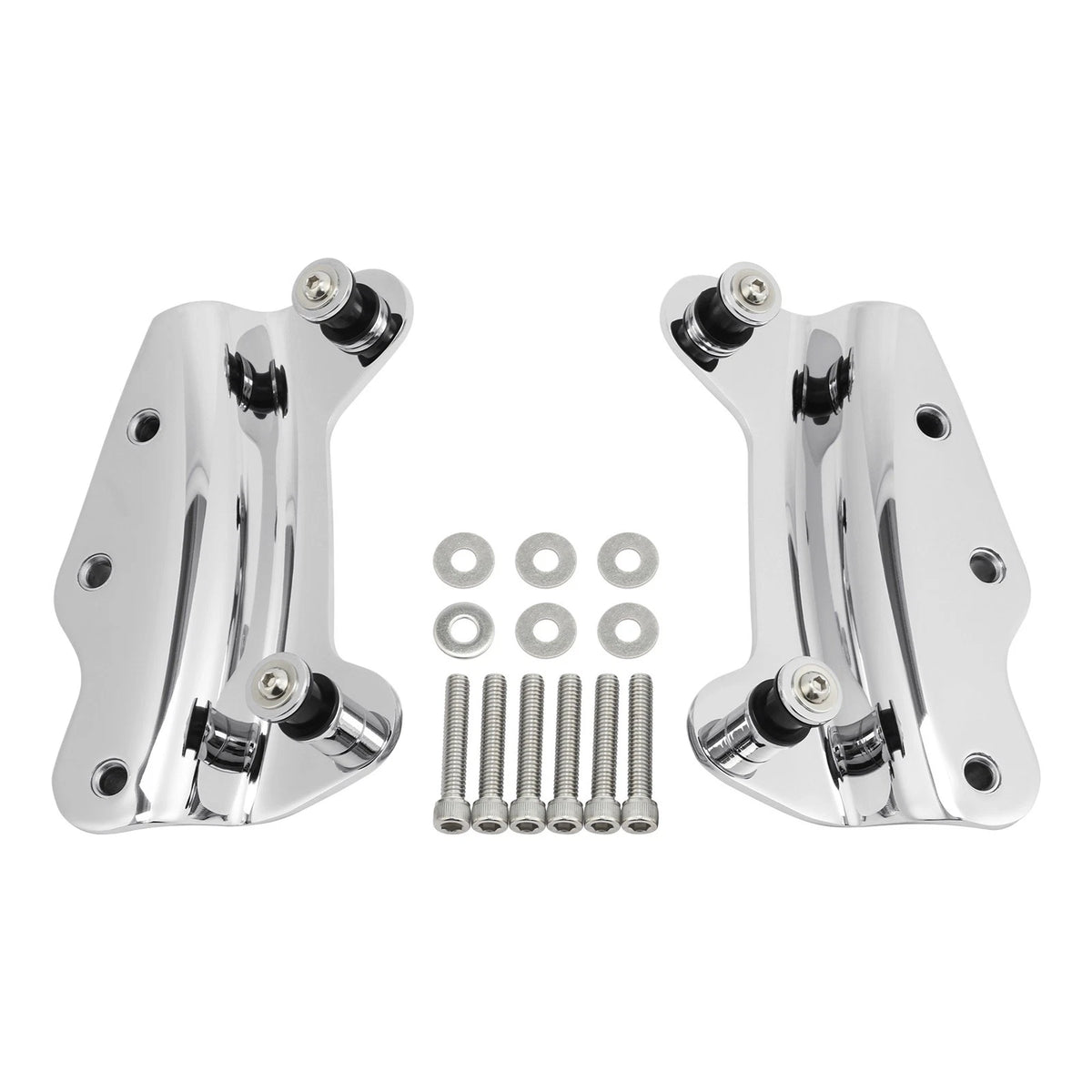 Set of 4 Docking Hardware Kit for Harley Road Street Glide (2009–2013) Chrome