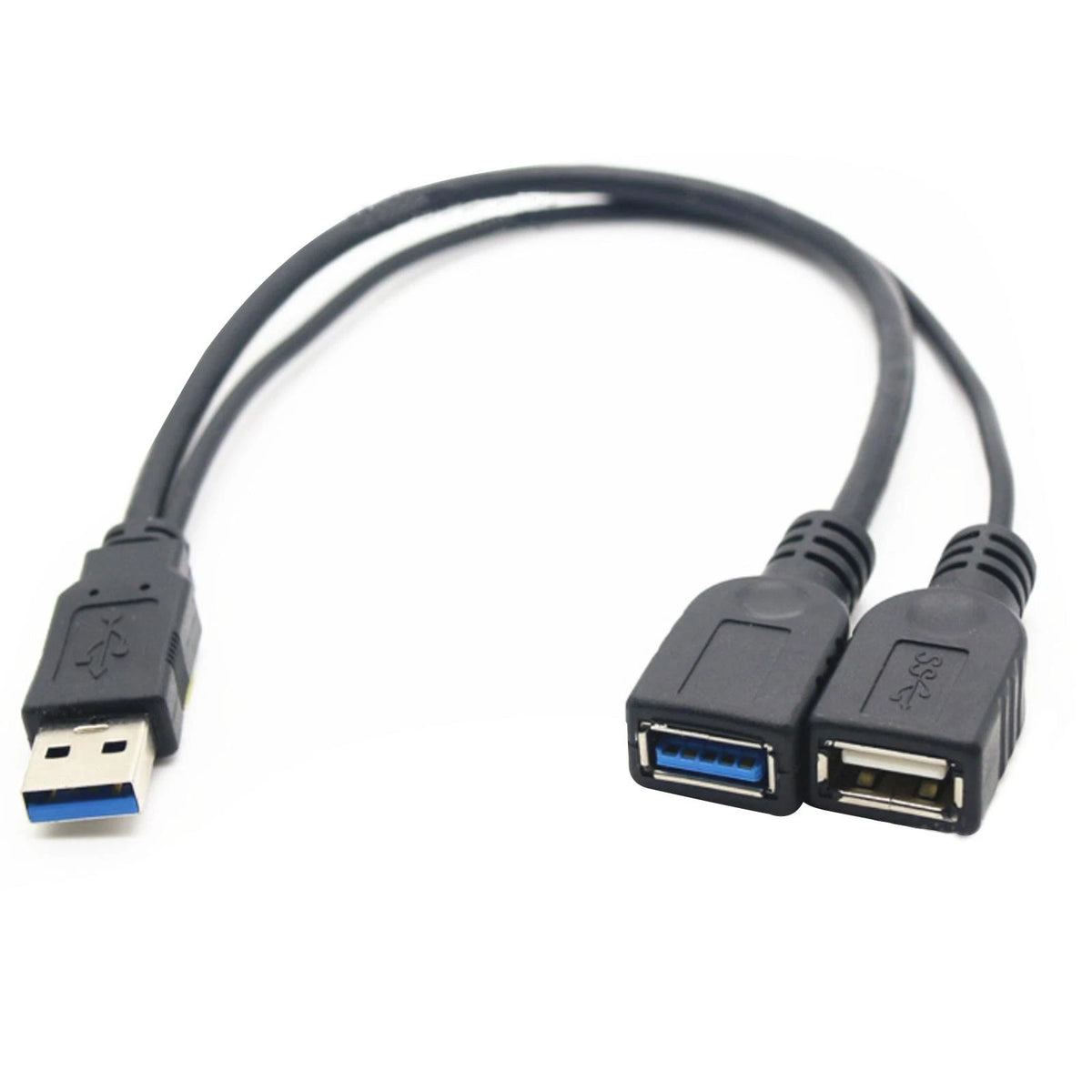 USB 3.0 Male to 2 USB Female Y Splitter Charging Cable Adapter