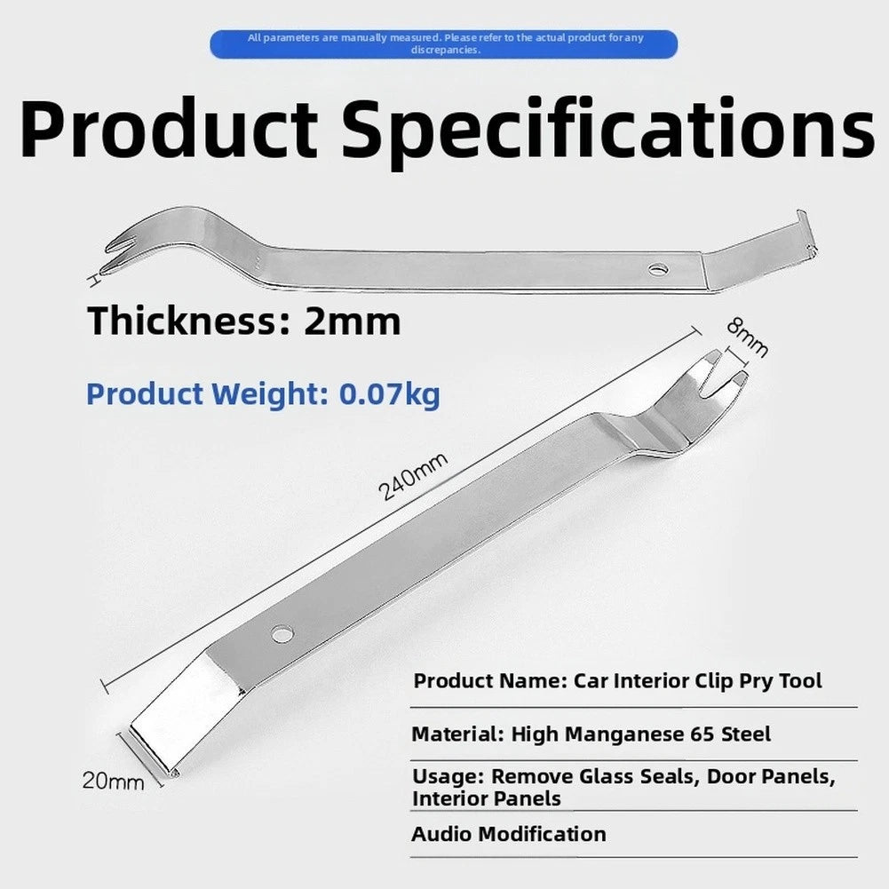 Car Audio Panel Removal Tool for Universal Use (Steel Pry Bar)