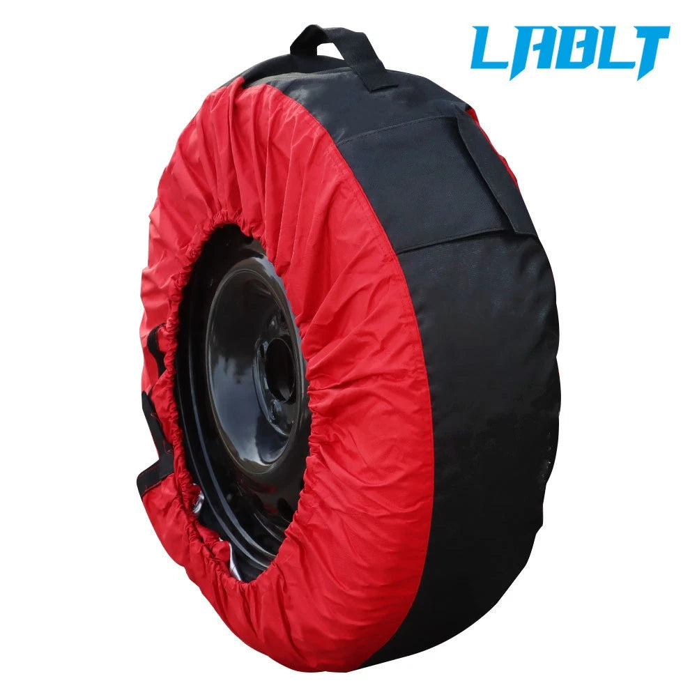 Set of 4 Tyre Covers for LABLT (600D, Red)