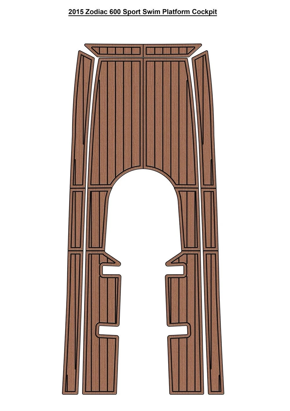 EVA Pads for Zodiac 600 Sport (2015) - Teak Faux Flooring Mat