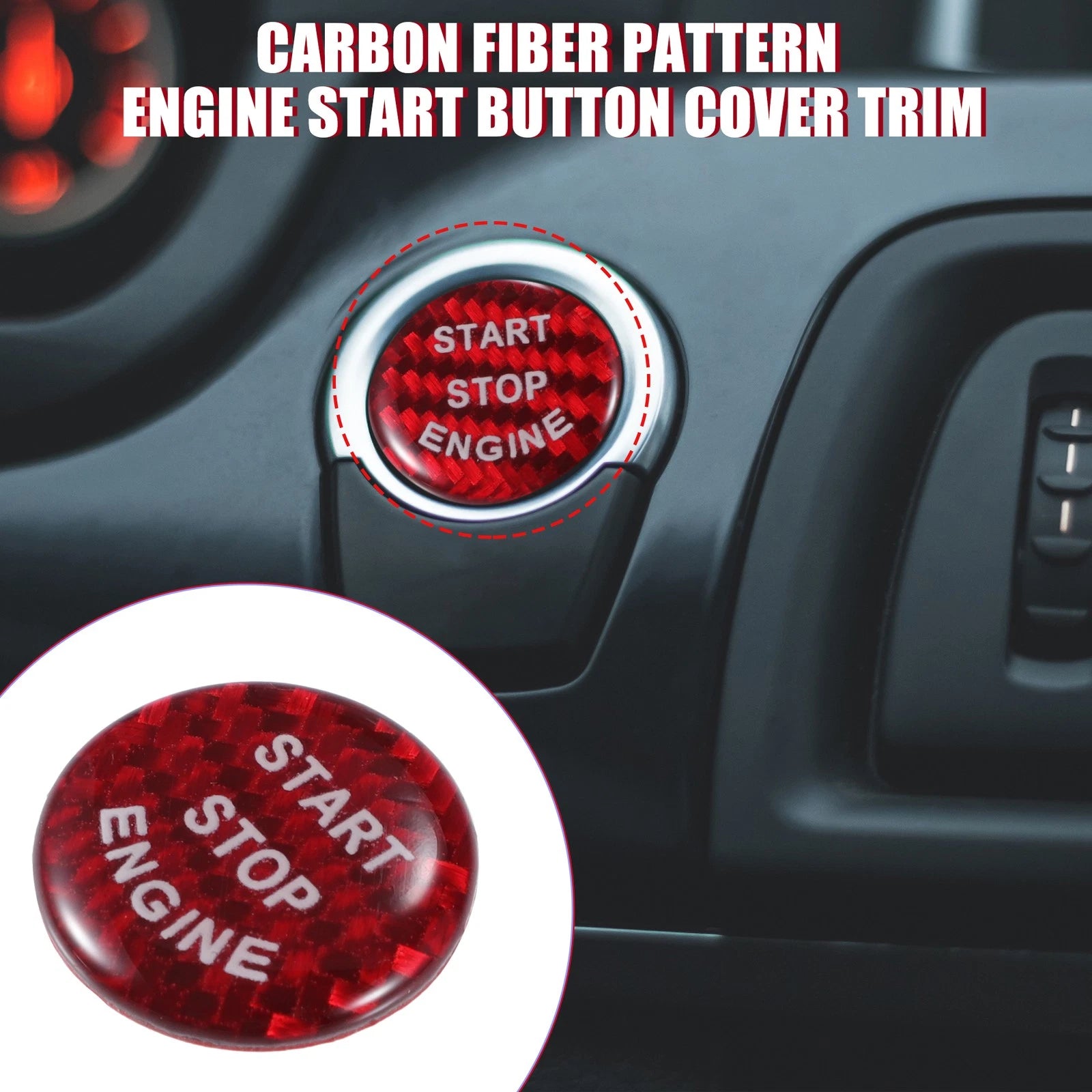 Engine Start Stop Button Cover Carbon Fiber for BMW 1 Series F20 (2012–2018)