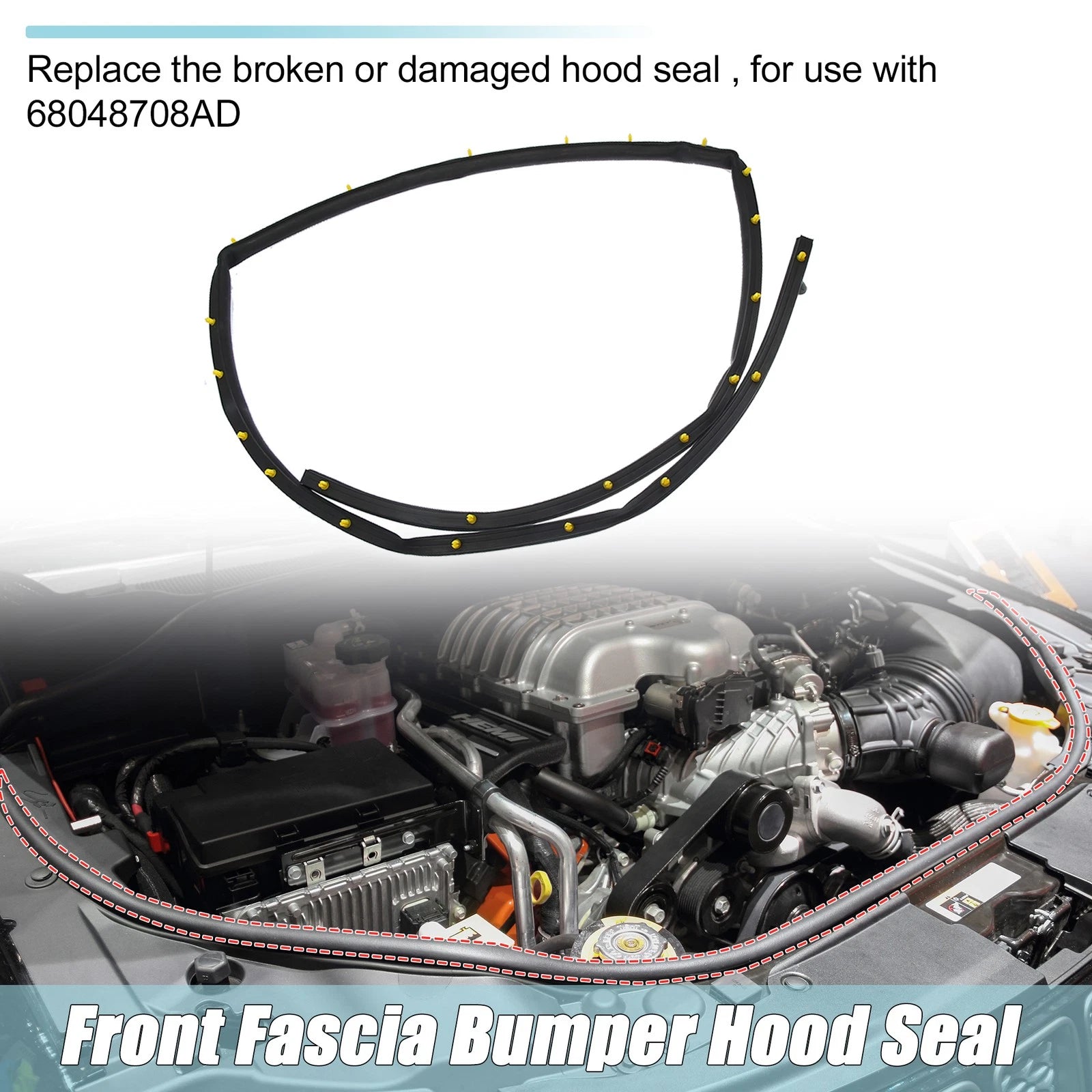 Hood Seal Strip Replacement for Jeep Grand Cherokee Dodge Durango (2011–2020)
