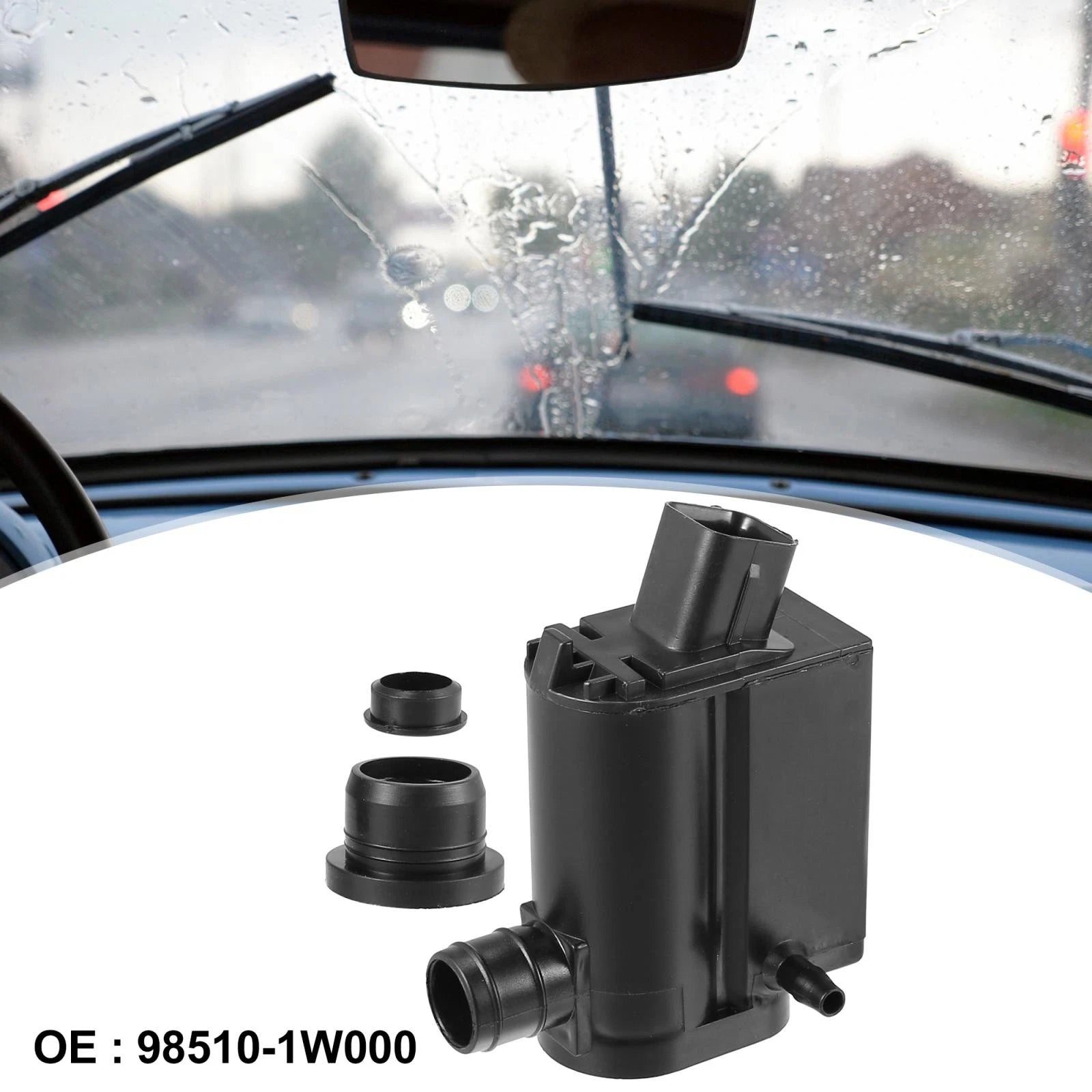 Windshield Washer Pump Motor Replacement for Hyundai Elantra Accent Santa Fe (—)
