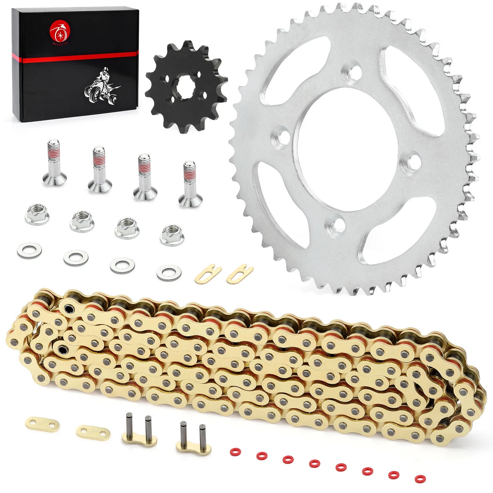 Sprocket Chain Set 14/46 Tooth 420 X-Ring for Honda XR80R CRF80F (2000–2009)