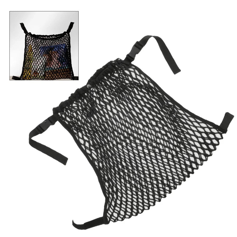 Mesh Hanging Stroller Organizer Bag for Diapers (Large Capacity, Adjustable)