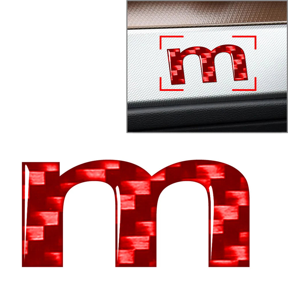 Lowercase Letter M Decal Sticker for Window Door Wall Emblem
