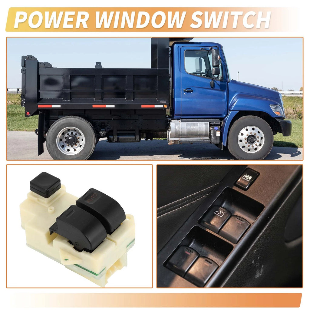 Front Right Driver Side Power Window Switch for Toyota for Hino (2005–2015)