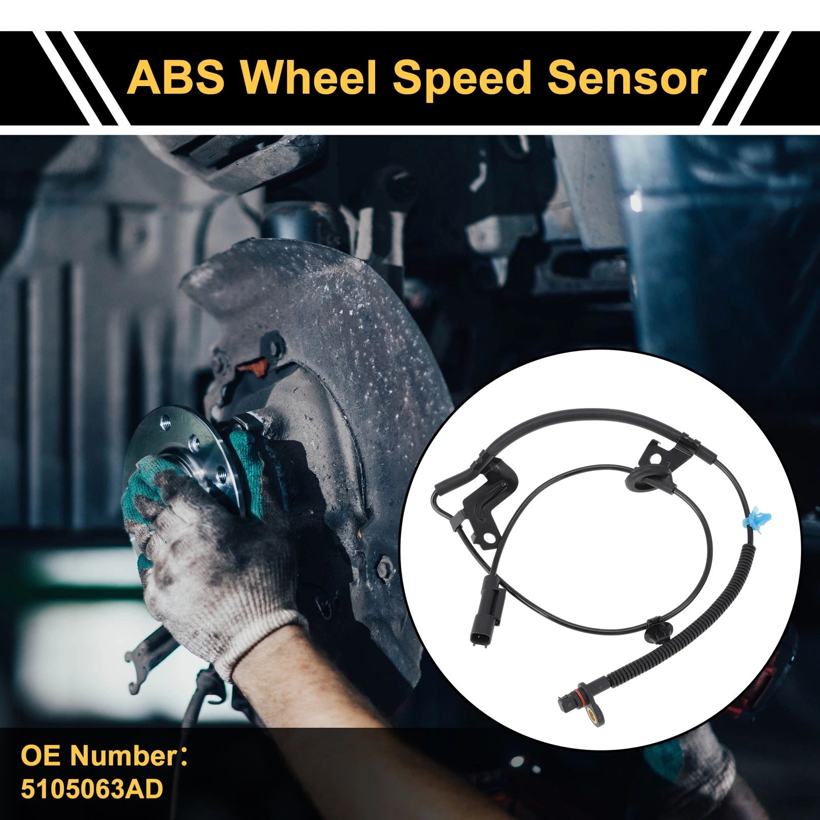 ABS Wheel Speed Sensor Replacement for Dodge Caliber 2007 Rear Left (2007–2007)