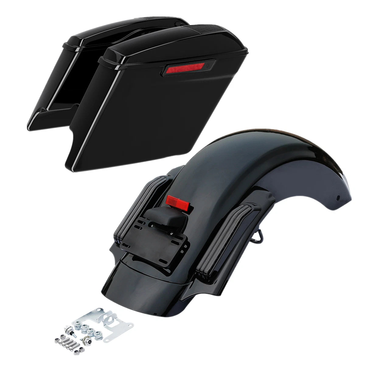 6x9" Black Saddlebag Speakers Cutout for Harley Touring (2014–2023)