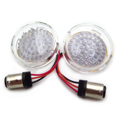 2" Bullet Red LED Turn Signal Lights 1157 for Harley Touring