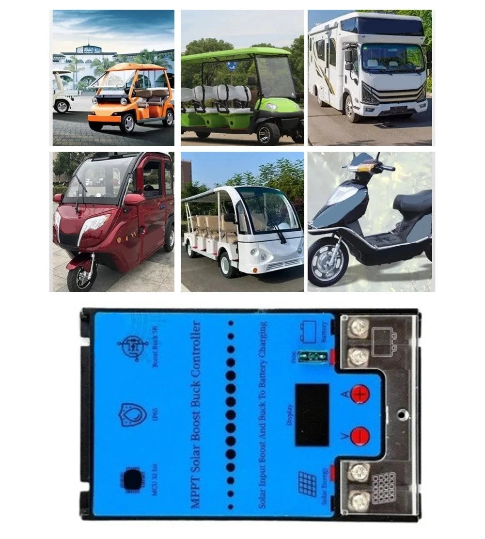 MPPT Solar Controller for 12V 24V 36V 48V 60V 72V Battery Packs