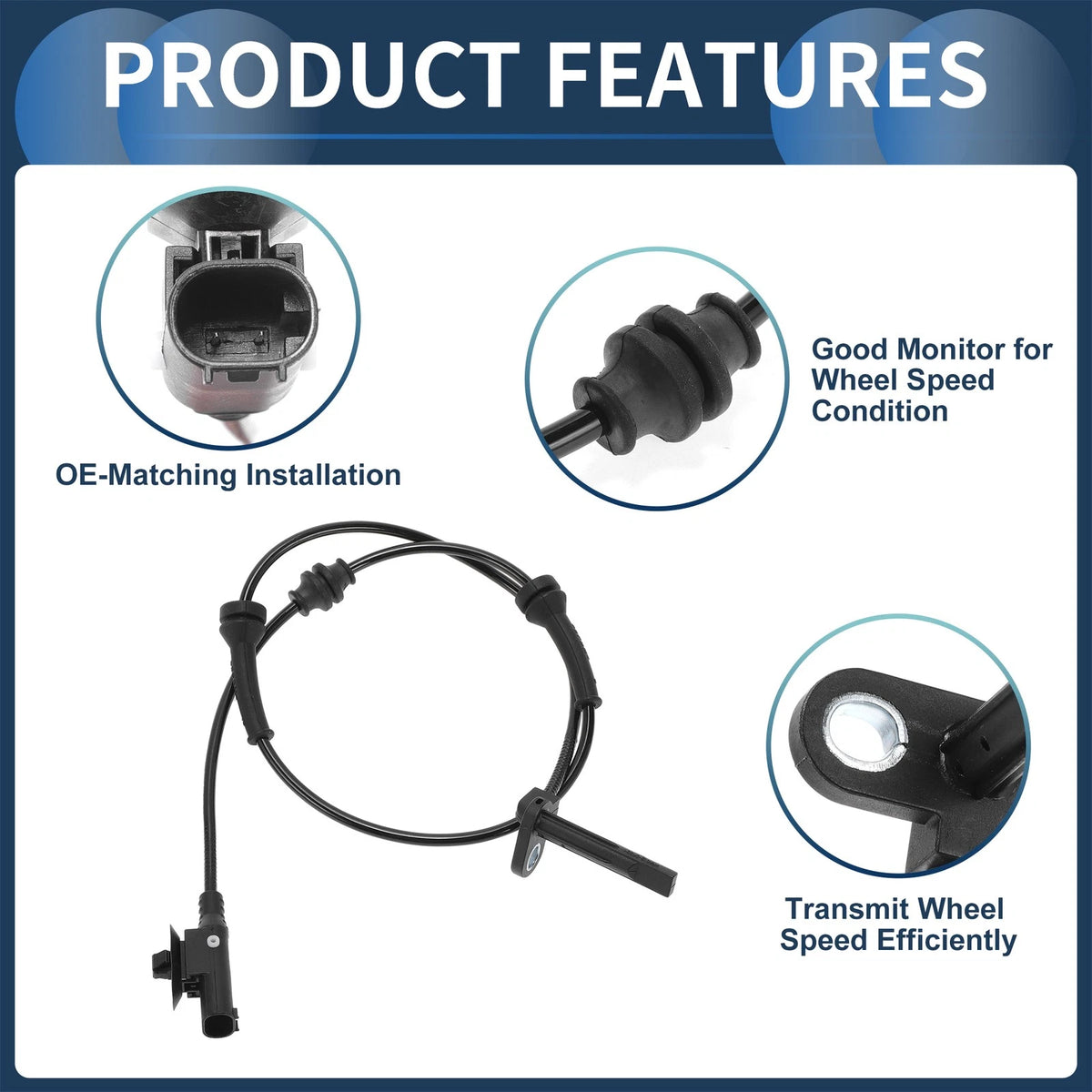 ABS Wheel Speed Sensor No. 68217205AA for Jeep Cherokee (2014–2015) Front