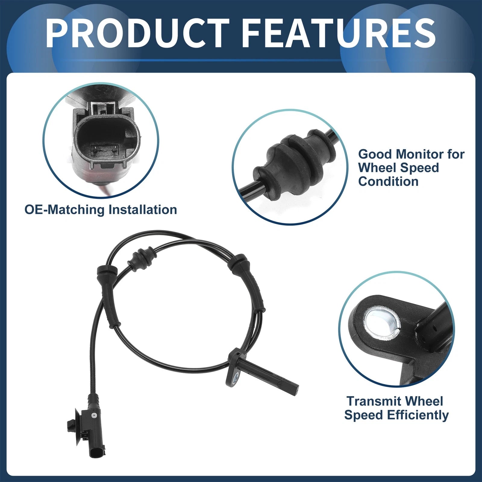 ABS Wheel Speed Sensor No. 68217205AA for Jeep Cherokee (2014–2015) Front