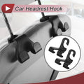 2 Pcs Universal Car Seat Headrest Hook for Purses and Bags (Black)