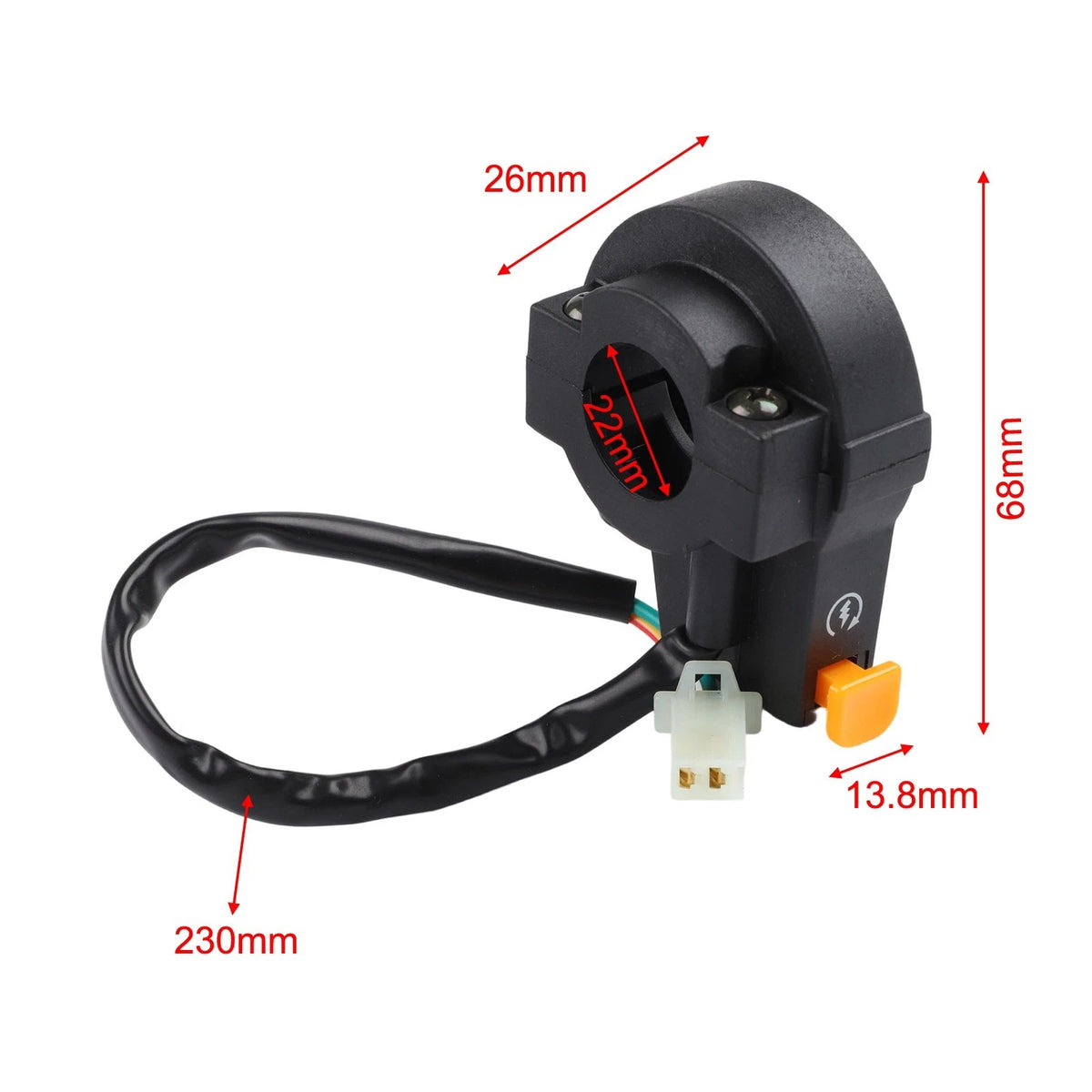22mm Motorcycle Handlebar Start Switch Ignition Button for Modification