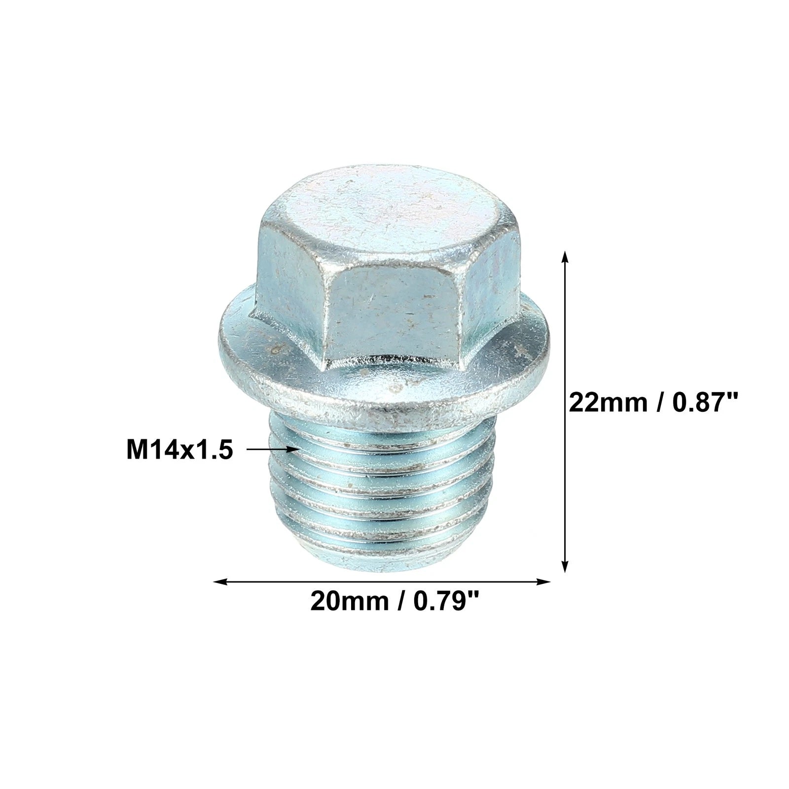 Oil Drain Plug M14x1.5 with Washer 4pc Set for Mitsubishi Silver Tone (2000–2000)