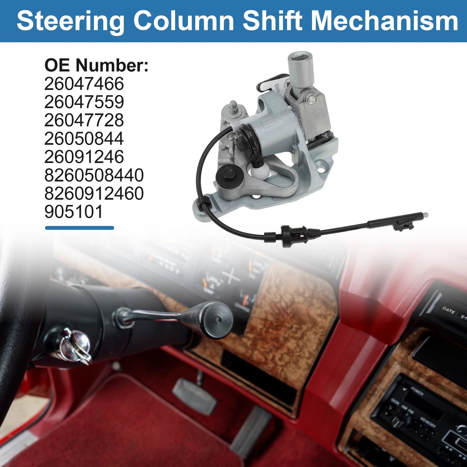 Steering Column Shift Mechanism Replacement for GMC K1500 K2500 K3500 (1995–1999)