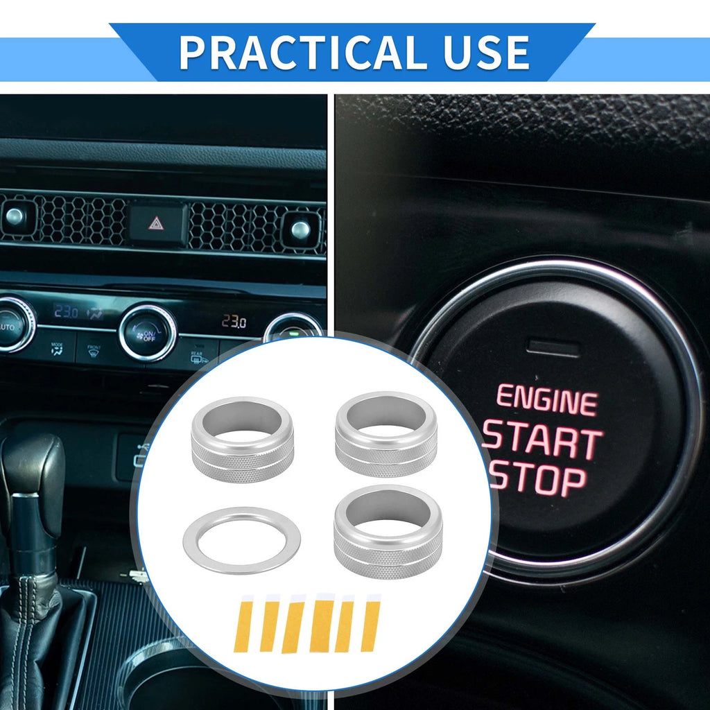 Engine Start Switch Knob Cover Ring Set for Honda Civic (2022–2024)