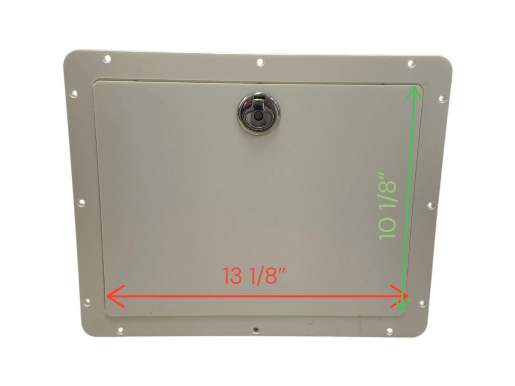 Marine Storage Drawer/Tackle Box Face 15.5" x 12.5" with Lock (RHD)