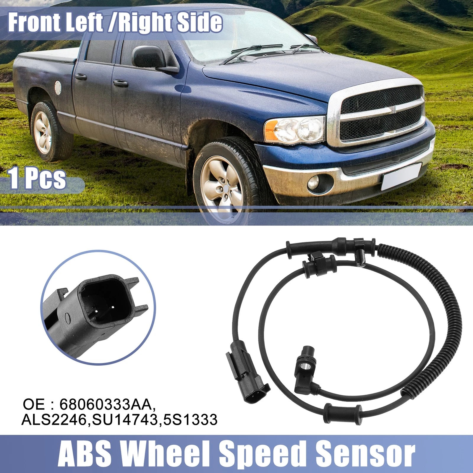 ABS Wheel Speed Sensor 68060333AA for Dodge Ram 1500 (2010–2018)