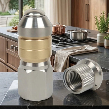2X Stainless Steel Pressure Washer Nozzle for 360 Degree Rotation