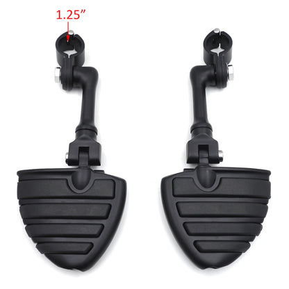Mini Wing 4.5" Footpegs Footrest Mount Kit for Harley (1.25" Highway Crash Bar)