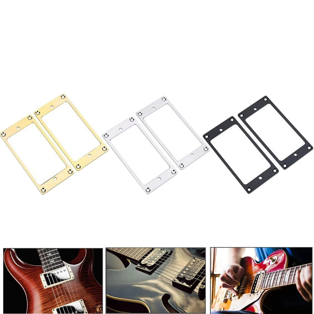 1 Pair Iron Pickup Mounting Ring for Les Paul LP (3 Colors)