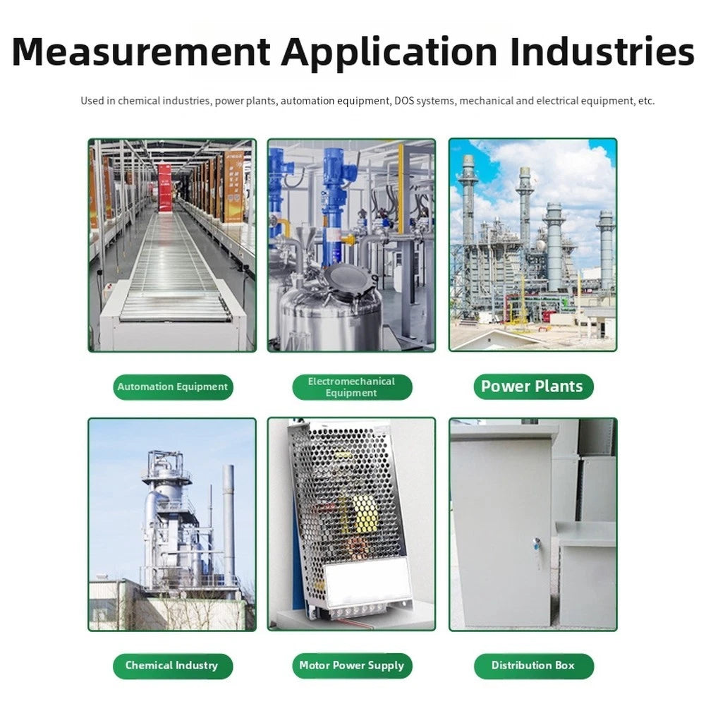 LED Digital Meter for AC Voltage Current Frequency (50-500V, 0-120A)
