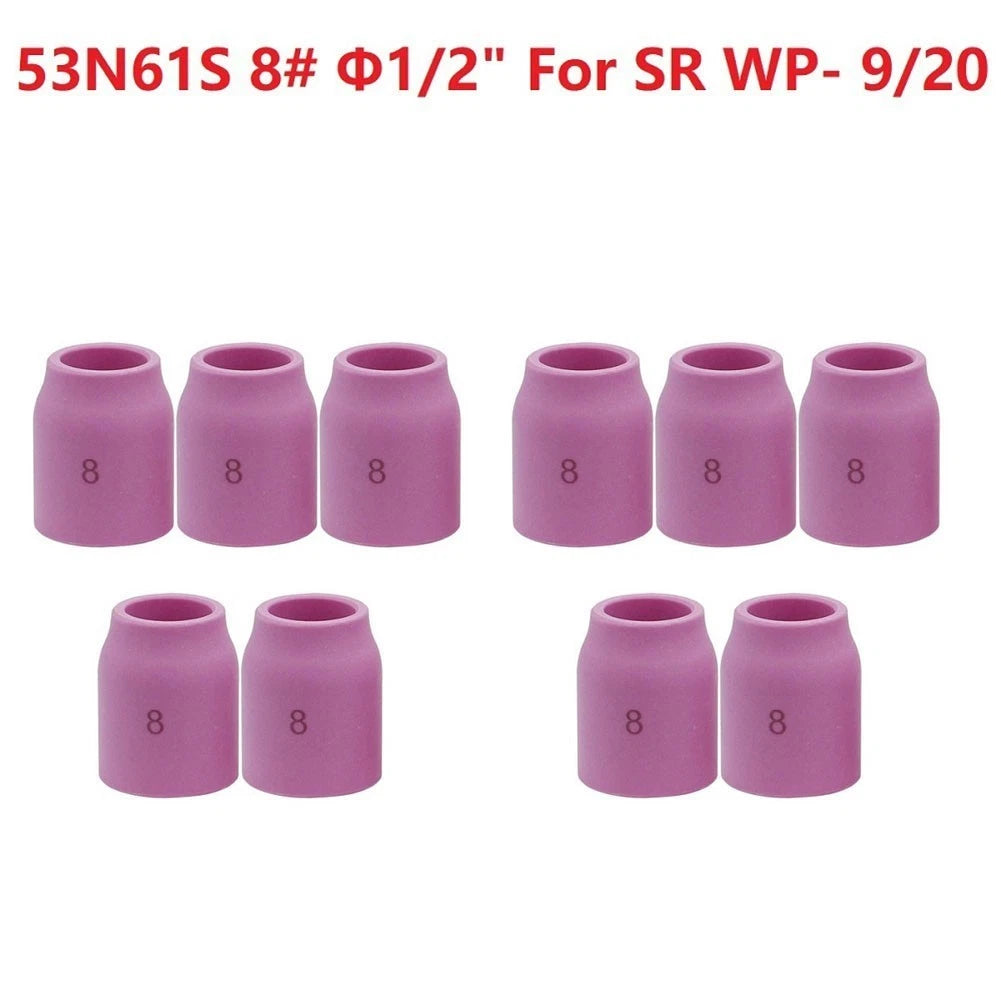 10pcs Nozzle Gas Lens Cups for Welding Torch #8 1/2" 25.5mm