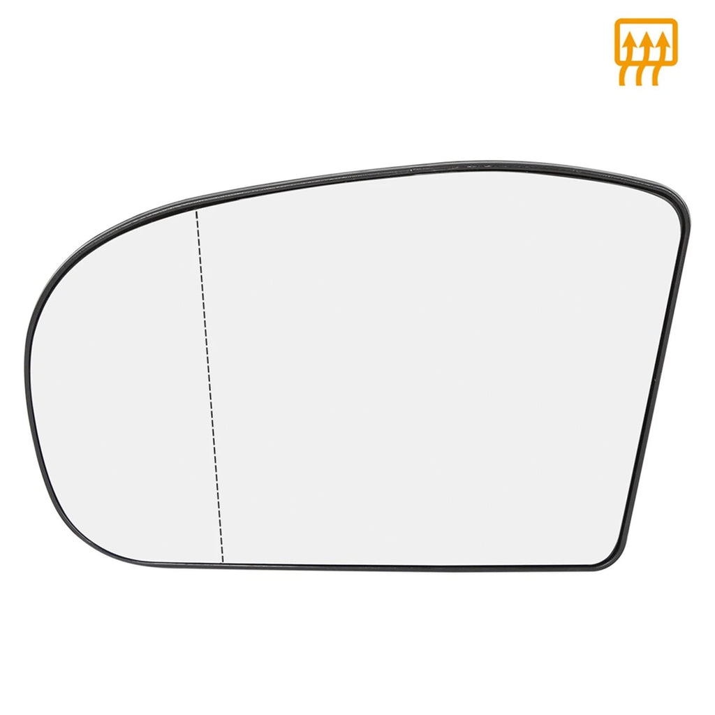 Left Heated Wing Mirror Glass with Backing for Mercedes-Benz C 230 (2002–2007)