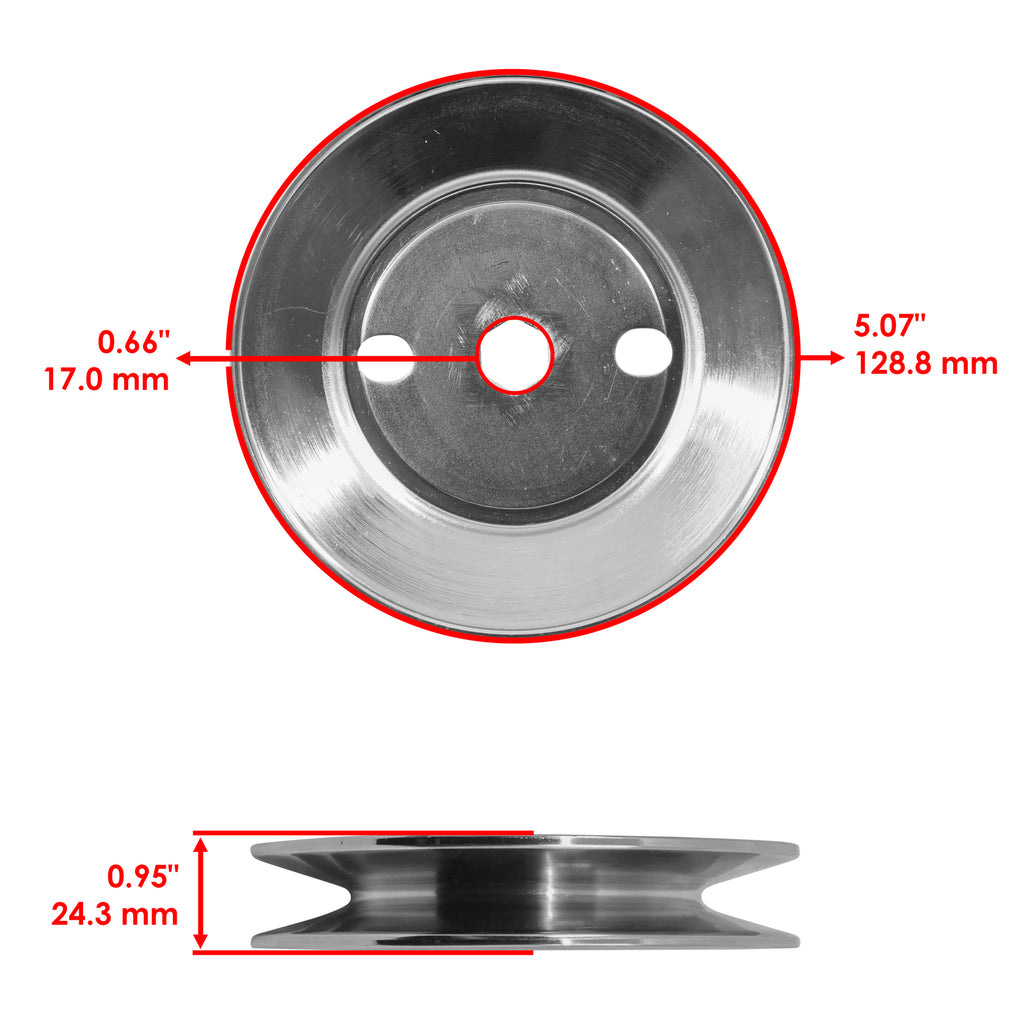 Mower Deck Spindle with Pulley Replacement for John Deere X380 X384 (48-54")
