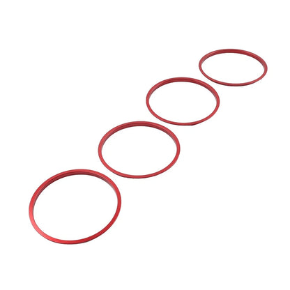 Red AC Outer Vent Rings Trim Covers For Toyota Tacoma 2016-2022