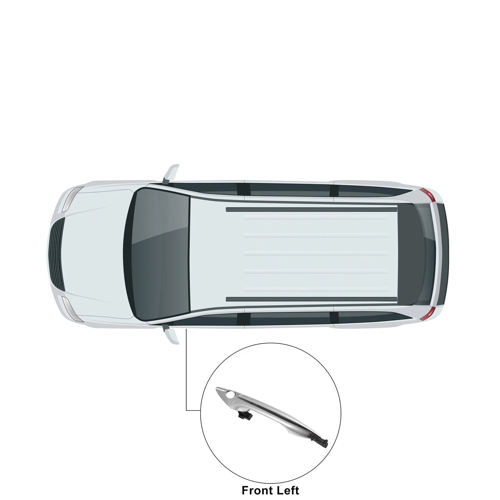 Front Left Door Handle for Hyundai Elantra (2011–2016)