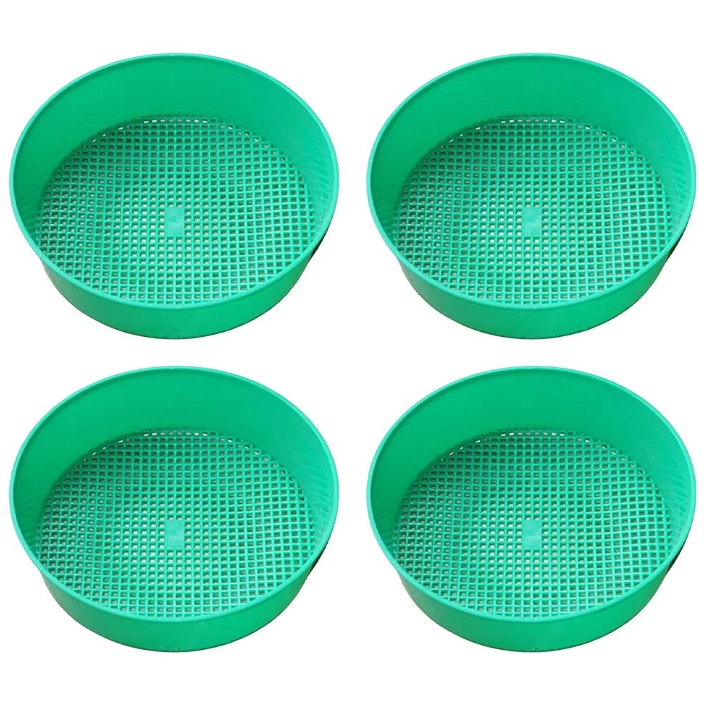 4 Pieces Sifting Tool Set for Gardening and Soil Preparation