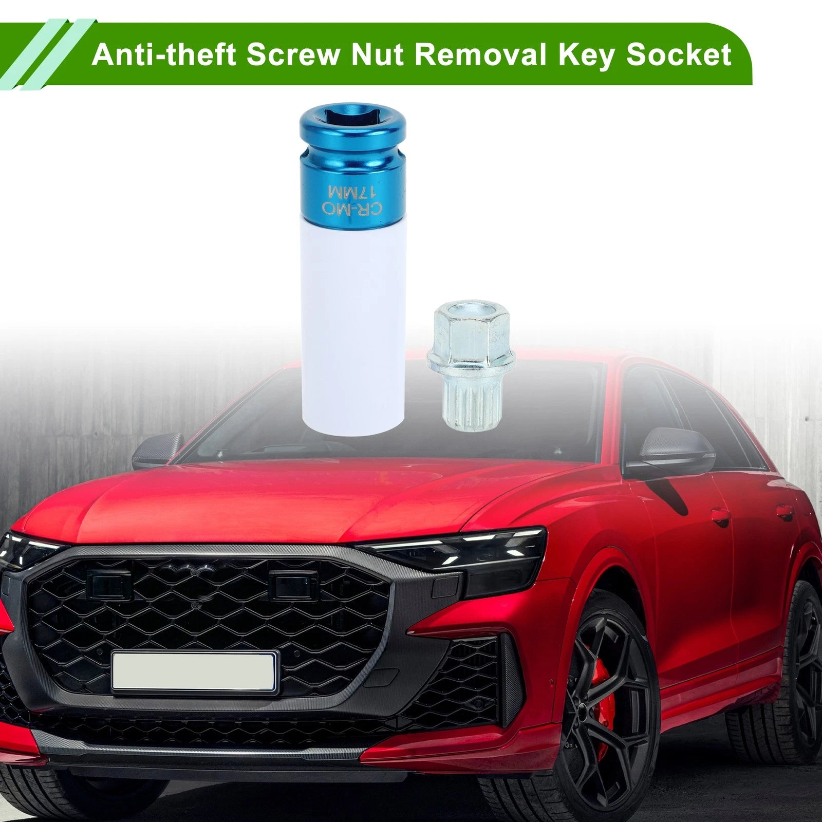 Wheel Lock Lug Nut Removal Key Socket Set for Audi VW (4/15PT)
