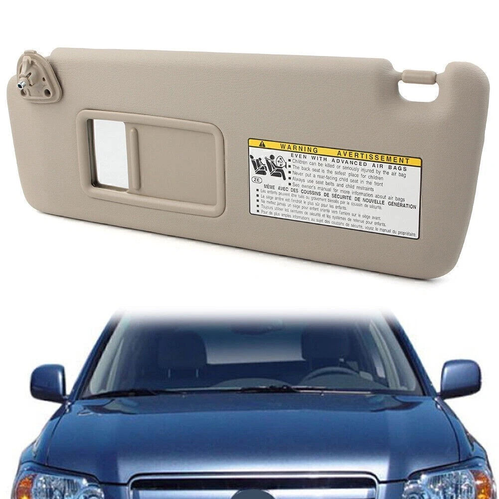 Left Sun Visor for Toyota Highlander (2004–2007) 74320-48260-A0 Beige