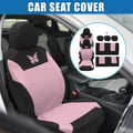 9 Piece Car Seat Covers Kit for Universal SUV - Butterfly Pattern Pink