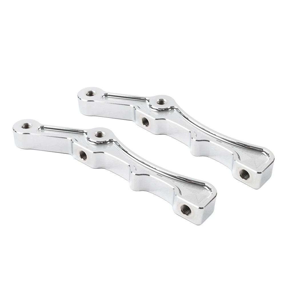 Pair CNC Radial Front Brake Caliper Mount Bracket 108mm Chrome For Harley