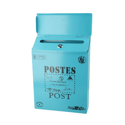 Vintage Waterproof Iron Mailbox with Locking Feature