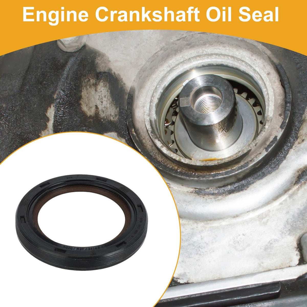 1 Pc Front Crankshaft Oil Seal for VW Golf (2006–2014) 06H103383G/06H103085G