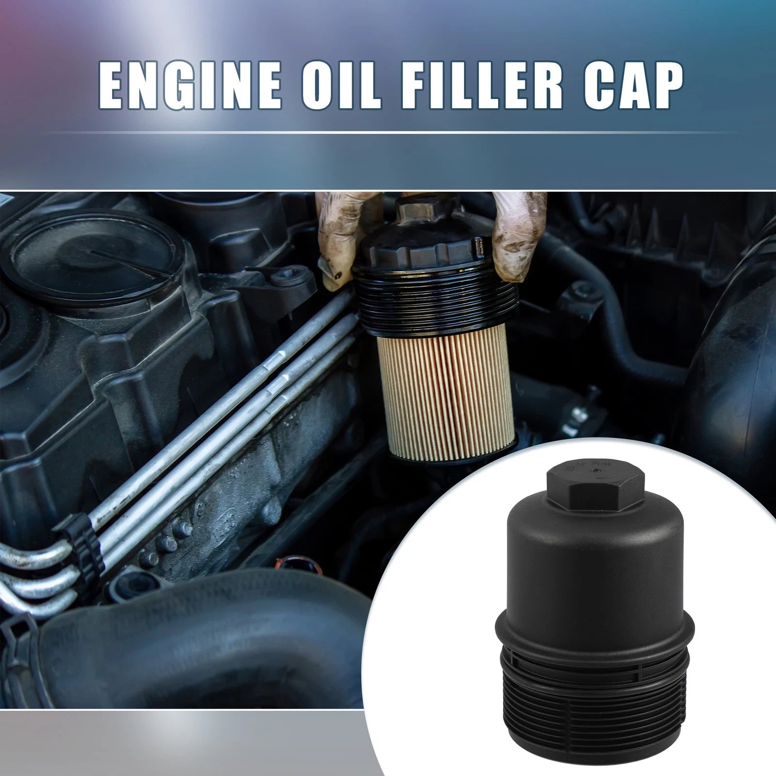 Engine Oil Filter Housing Cover Cap Replacement for Audi A6 A7 2016–2018