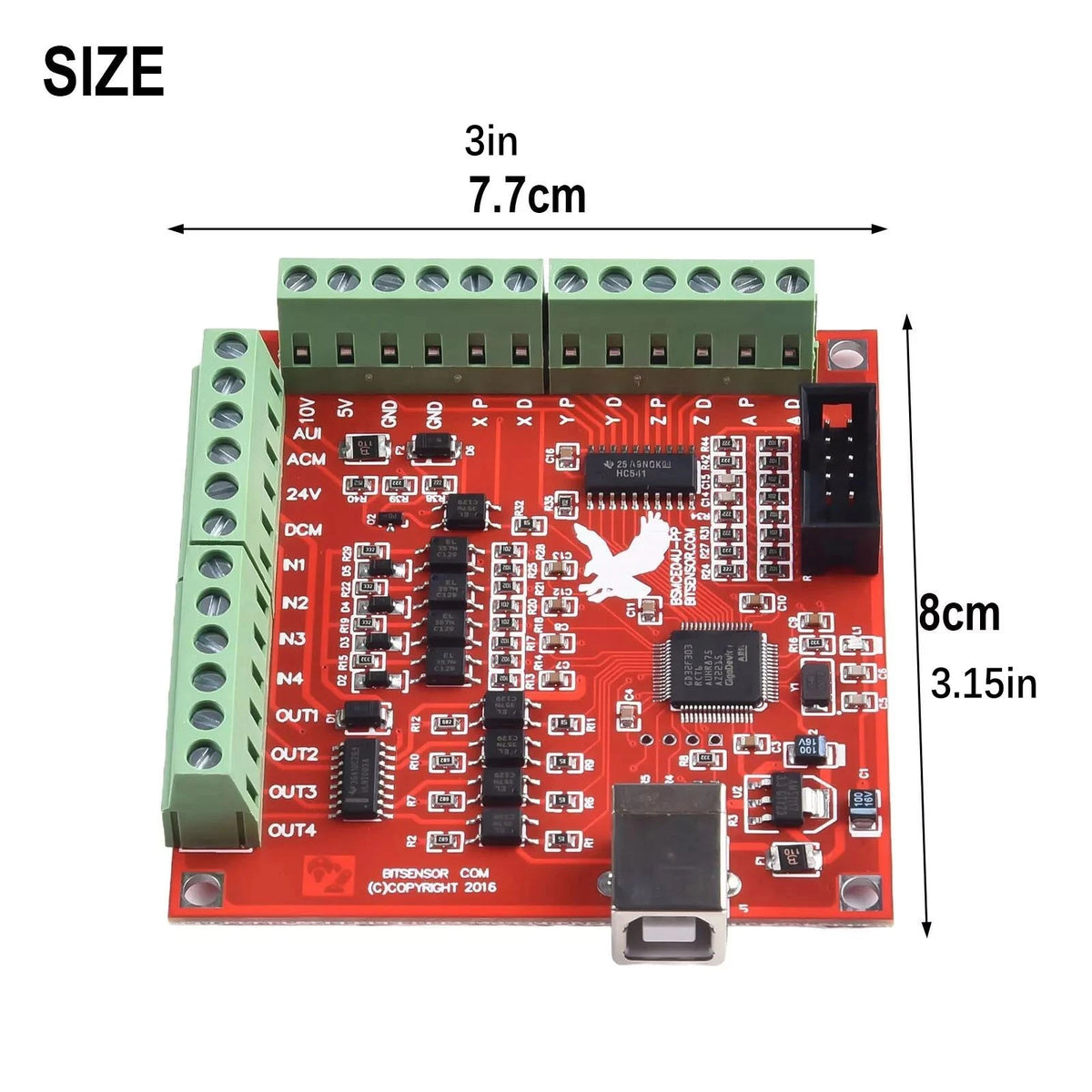 CNC Motion Controller for Stepper Motors w/USB for MACH 3 (100Khz)