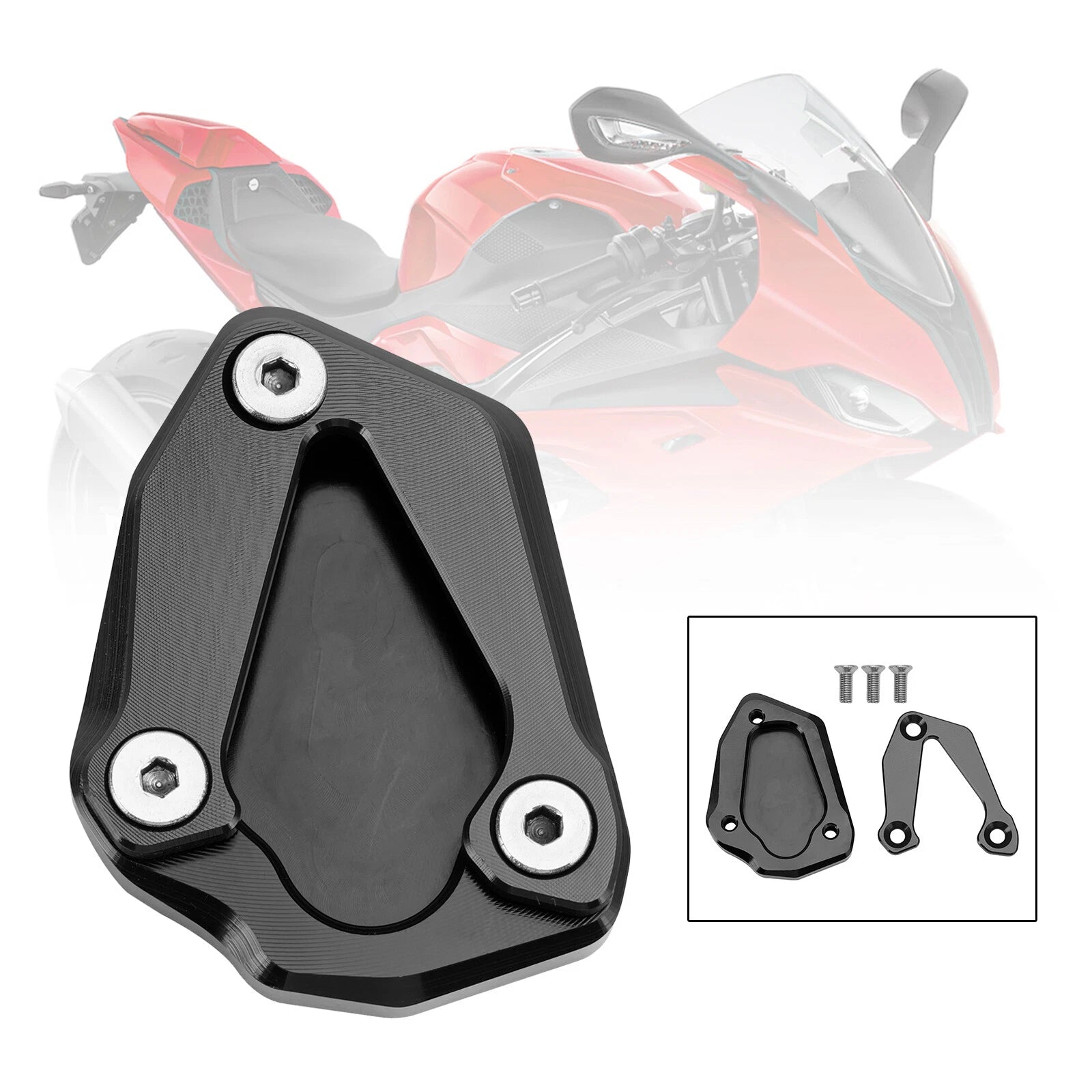 Kickstand Enlarger Plate Pad for BMW S1000RR (2020–2023) b9