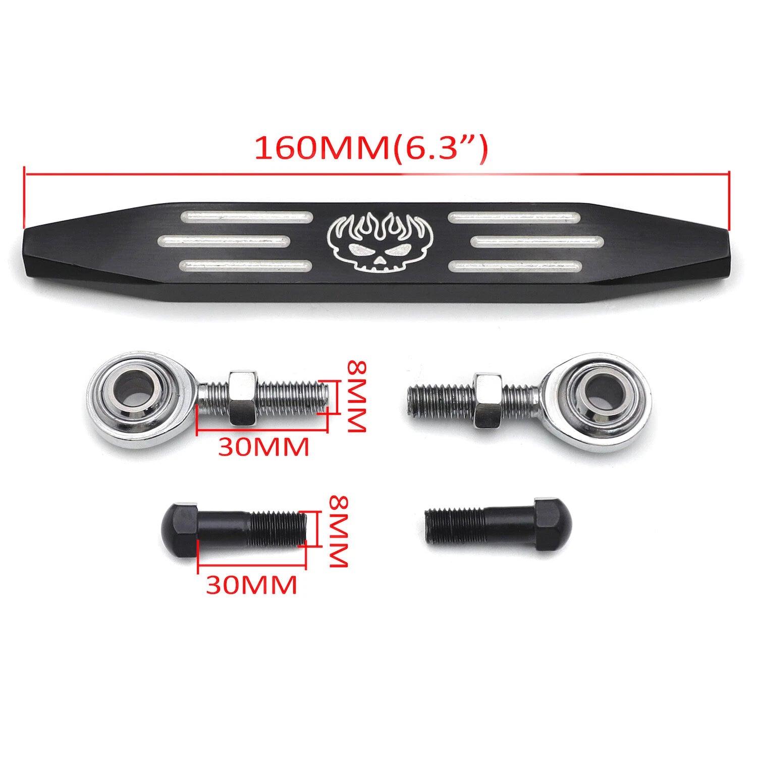 Black Flame Skull Gear Shift Linkage for Harley Sportster (2004–Present)
